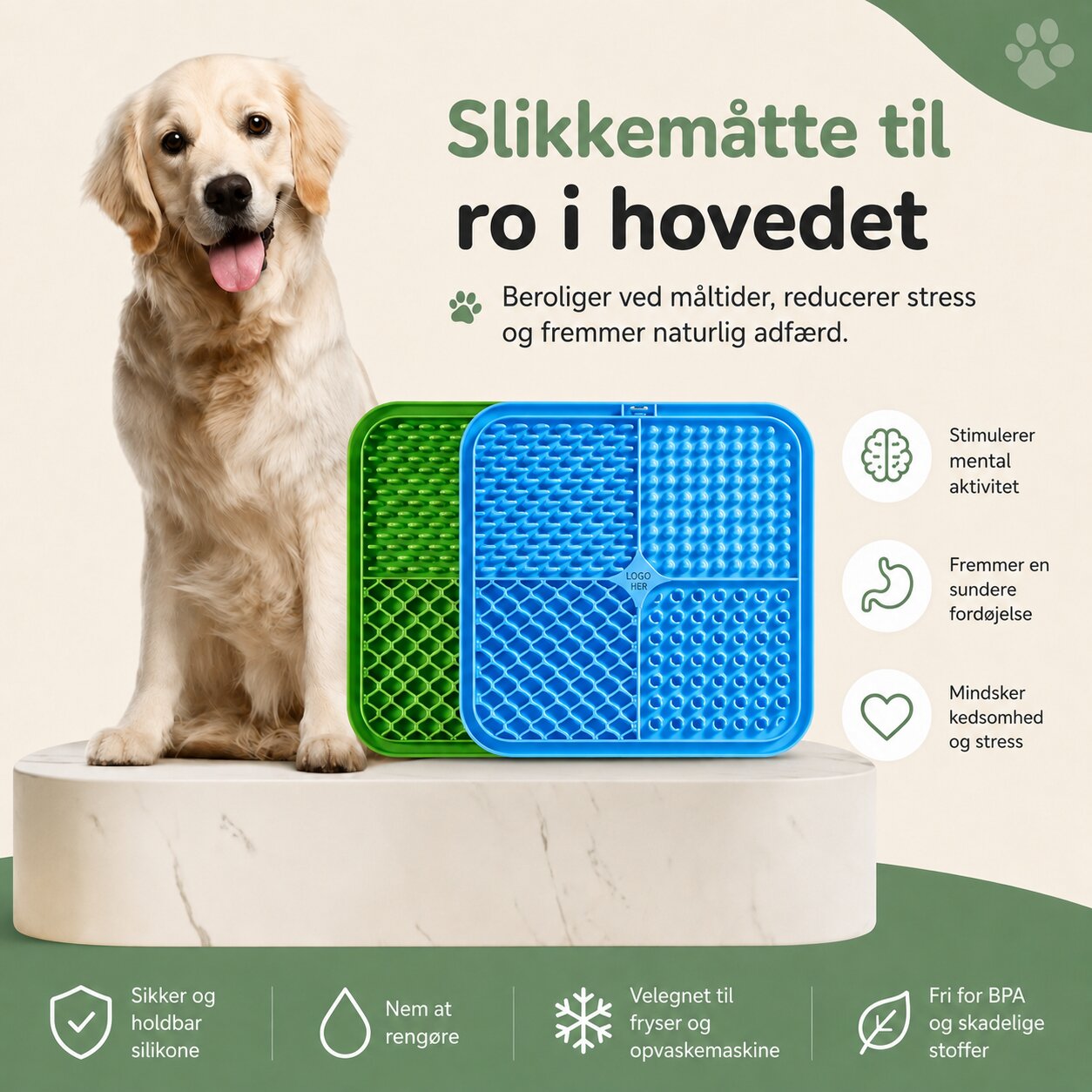 PoteNord™ Slikkemåtte — Ro & Mindre Stress